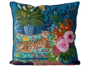 Lady of The Blue Room Exclusive Cushion Cover Choice of Cotton or Luxury Velvet
