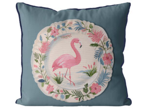 The Aviary Table Flamingo Exclusive Cushion Cover Choice of Cotton or Luxury Velvet