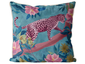 Blush Leopards Bloom Exclusive Cushion Cover Choice of Cotton or Luxury Velvet