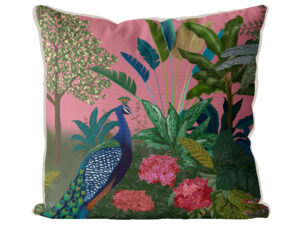 The Peacock House Palm Grove Exclusive Cushion Cover Choice of Cotton or Luxury Velvet