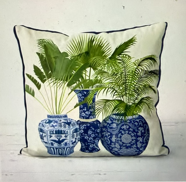 Chinoiserie Vase Trio 4, Cushion Cover