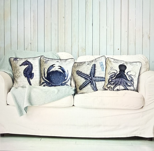 4 cushion collection - Seaside Postcard, Cushion Cover - Image 2